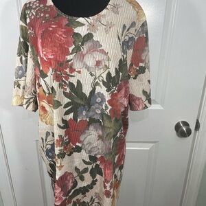 Kathie Lee Collection Multicolor Floral Blouse Size XL CB-107